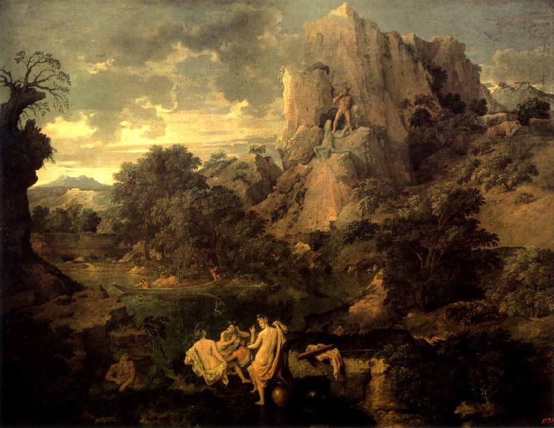 Nicolas Poussin Landscape with Hercules and Cacus china oil painting image